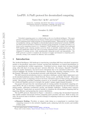 PDF Document Cover - LooPIN: A PinFi Protocol for Decentralized Computing Power Distribution
